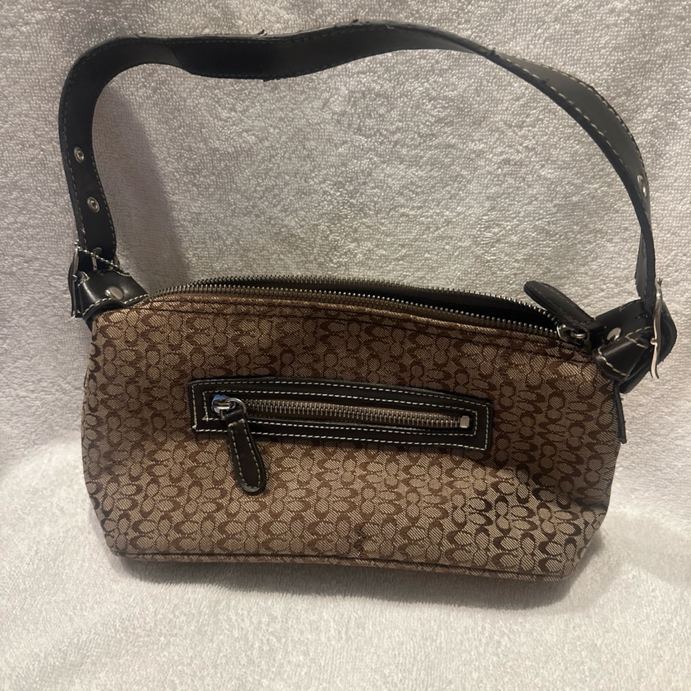 Coach and Four Brown Patterned Shoulder Bag